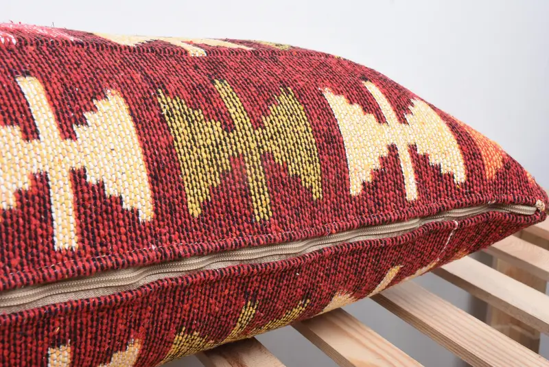 16x43 Beige Cushion Cover, Oriental Cushion Cover, Vintage Kilim Pillow, Boho Pillow Sham Cover, Turkish Kilim Pillow, Hippie Throw Pillow, Pillow - 7