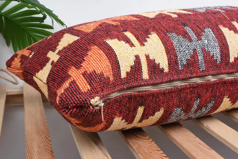 16x43 Beige Cushion Cover, Oriental Cushion Cover, Vintage Kilim Pillow, Boho Pillow Sham Cover, Turkish Kilim Pillow, Hippie Throw Pillow, Pillow - 6
