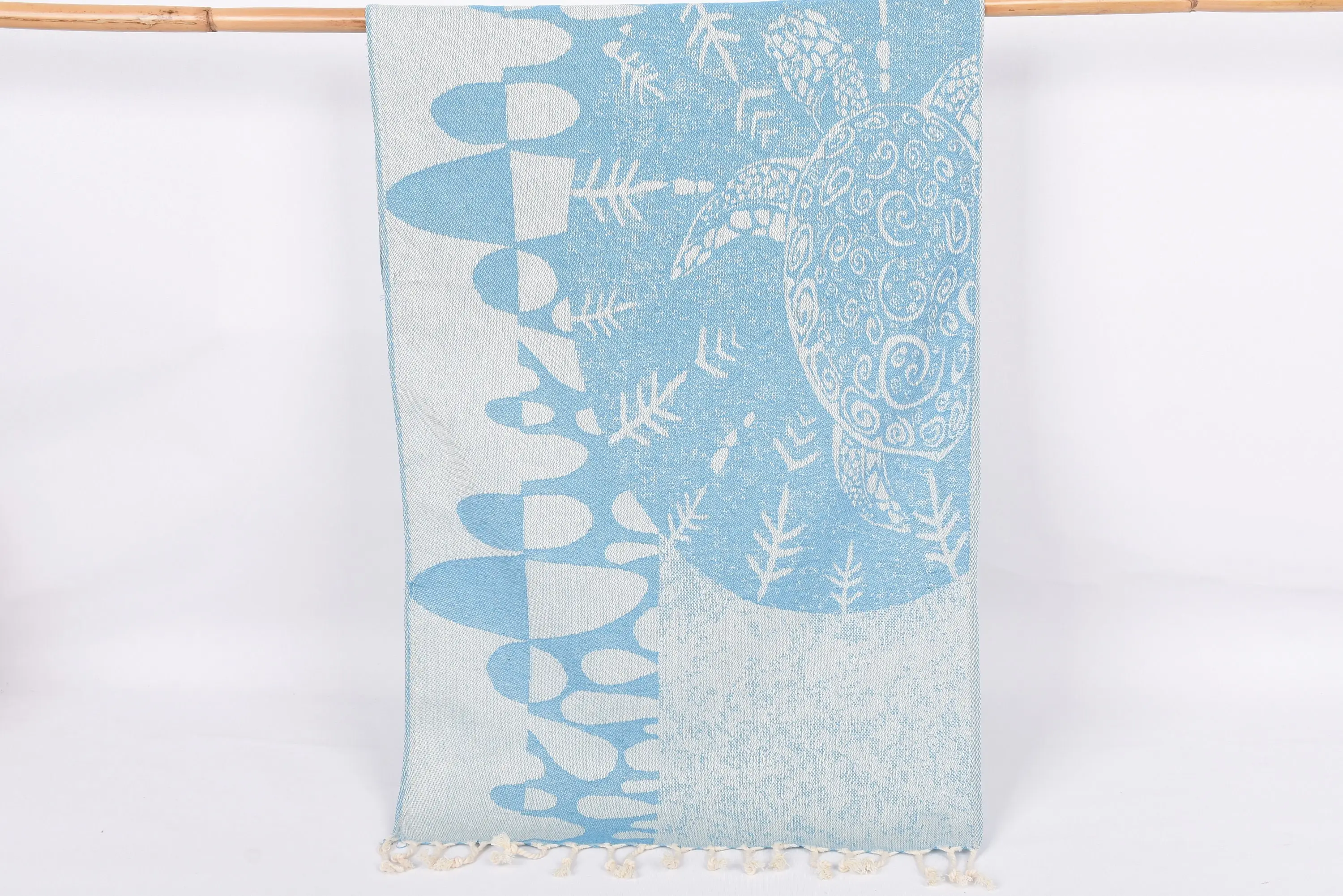Kitchen Towel Turquoise Turtle Design Tea Towel, 36x18 Inches - 1
