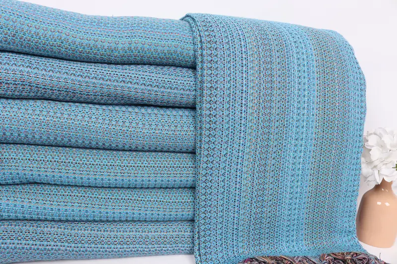 Bride Gift, Boho Throw Blankets, Throw Blanket Couch, Personalized Blanket, Extra Large Tablecloth, 90x88 Cotton Colorful Diamond Towel - 2