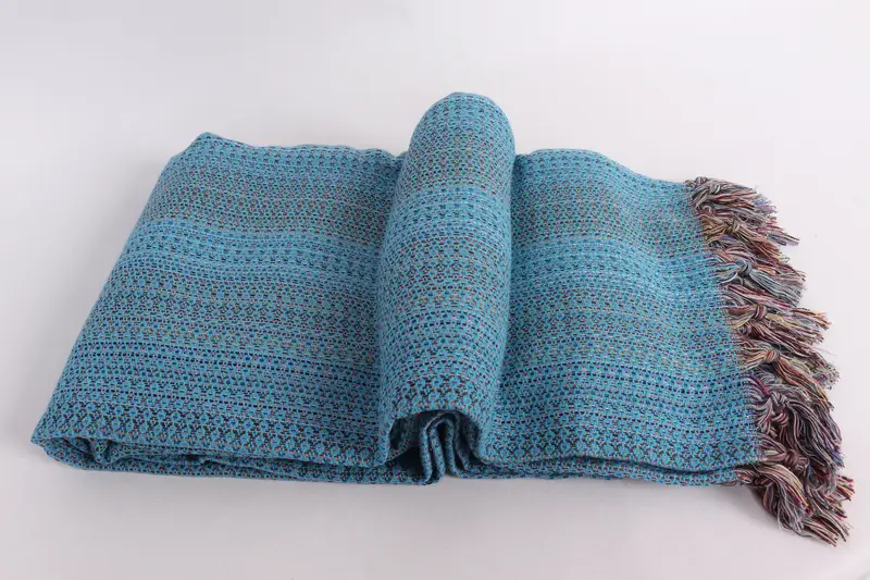 Bride Gift, Boho Throw Blankets, Throw Blanket Couch, Personalized Blanket, Extra Large Tablecloth, 90x88 Cotton Colorful Diamond Towel - 6
