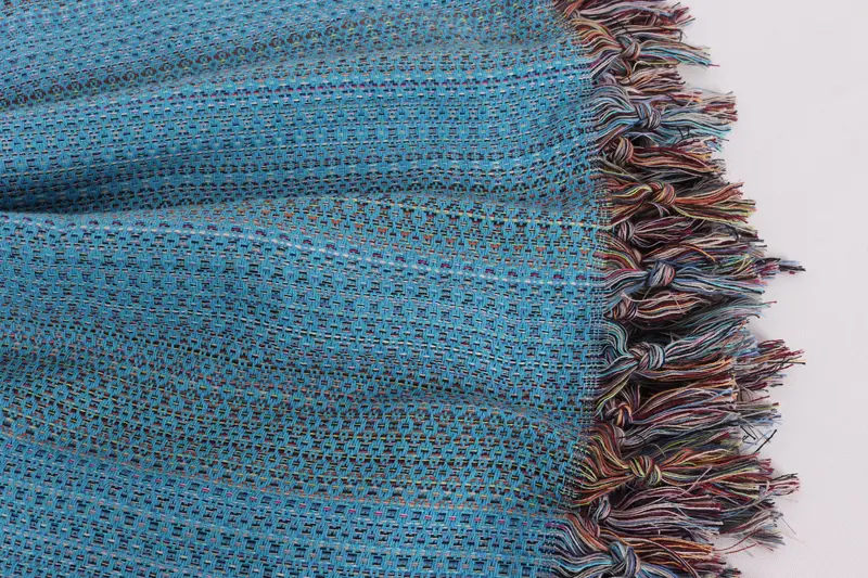 Bride Gift, Boho Throw Blankets, Throw Blanket Couch, Personalized Blanket, Extra Large Tablecloth, 90x88 Cotton Colorful Diamond Towel - 8