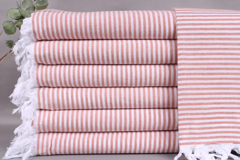 Turkish Towels Organic Cotton Beige, 40x63 Inches, Personalized