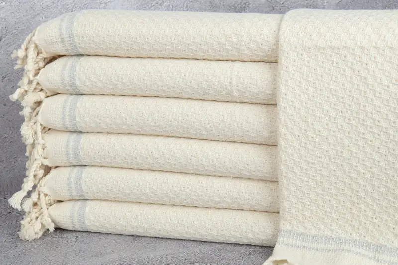 38x18 Cotton Striped Towel, Monogrammed Hand Towel, Turkish Towel Hand Towel, Xmas Gifts, Personalized Wedding Gift For Couple, Wedding Favors - 1