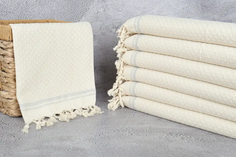 38x18 Cotton Striped Towel, Monogrammed Hand Towel, Turkish Towel Hand Towel, Xmas Gifts, Personalized Wedding Gift For Couple, Wedding Favors - 3