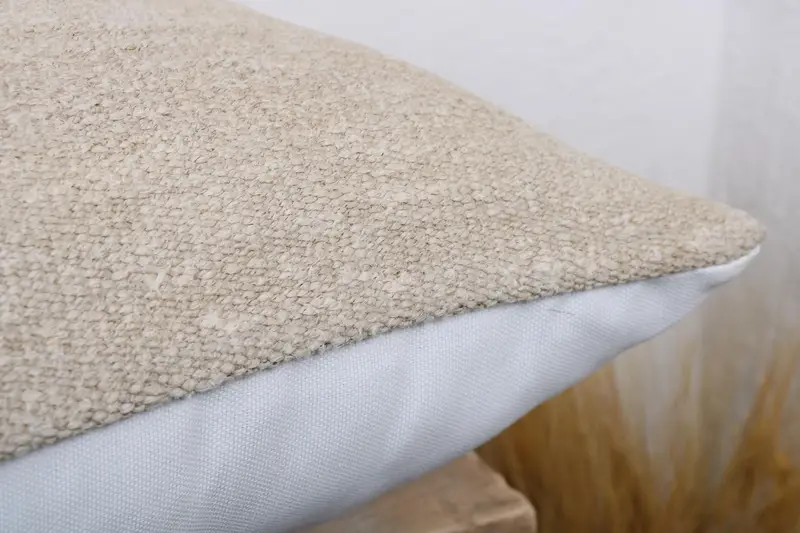 Square Throw Cushion Cover, Pillow for Sofa, 16x24 Beige Pillow Case, Antique Pillows, Knitted Pillow, Turkish Pillow, Cushion Cover - 6