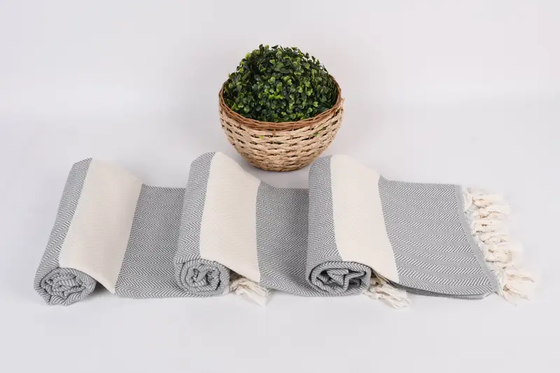 70x40 Cotton Herringbone Towel, Hammam towel, Gift For Boyfriend, Organic Cotton Towel, Best Beach Towel, Bachelorette Party Gifts, Sand-free towel - 8