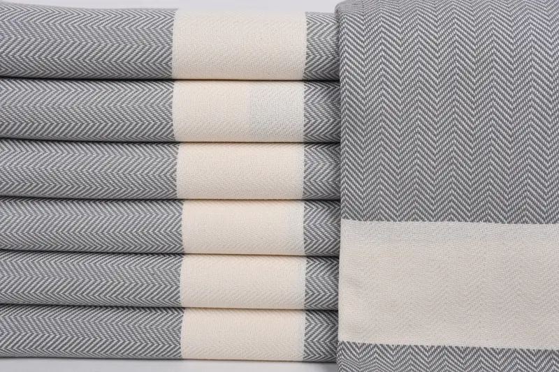 70x40 Cotton Herringbone Towel, Hammam towel, Gift For Boyfriend, Organic Cotton Towel, Best Beach Towel, Bachelorette Party Gifts, Sand-free towel - 1