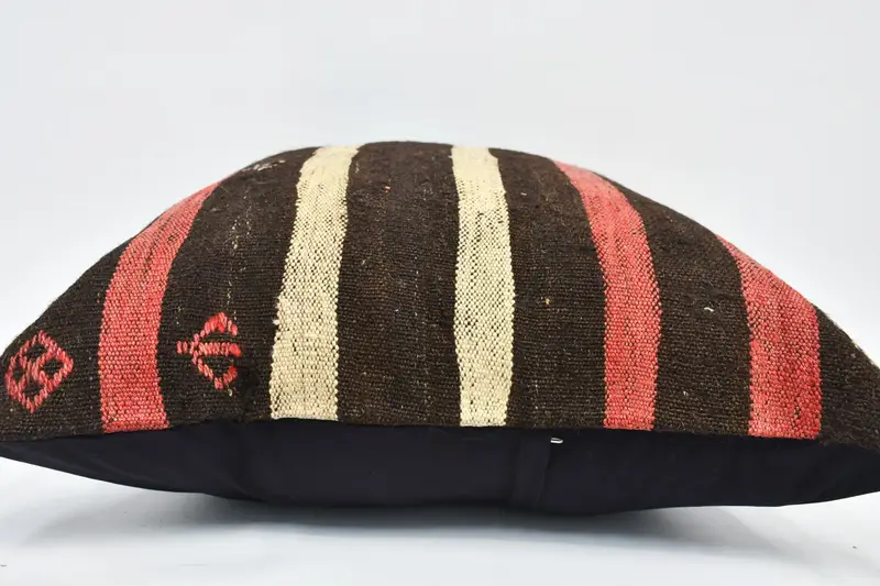 Toss Cushion Cover, Kilim Cushion Sham, 28x28 Brown Pillow Sham, Bright Pillow Sham, Kilim Pillow Cover, Interior Designer Pillow, Pillow Case - 5