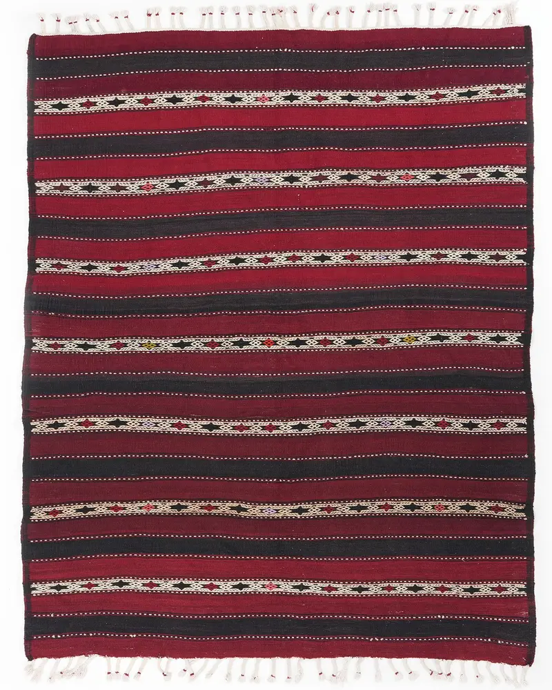 Kırmızı Halı, 4,9x6,8 ft - Zarif ve Dayanıklı