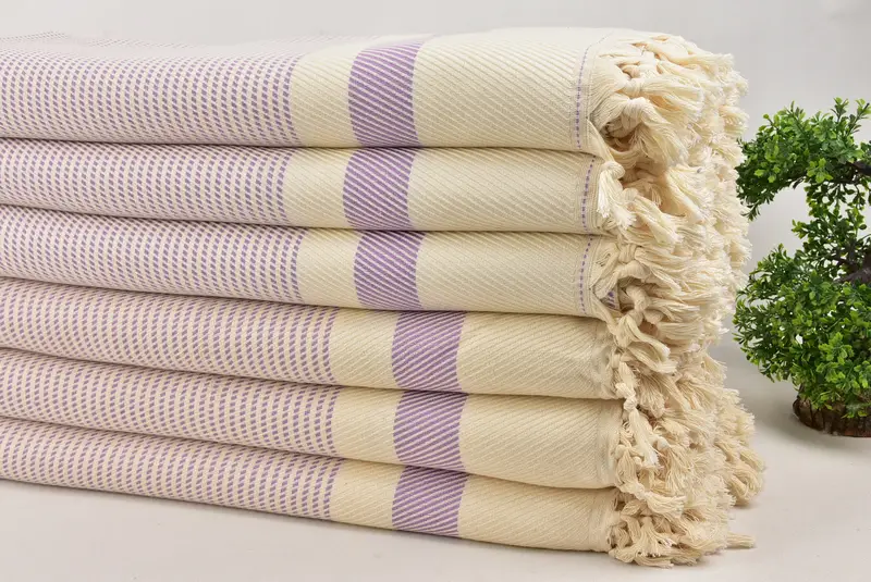 Personalize Gift, Turkish Tablecloth, Personalized Gifts, 92x84 Cotton Striped Towel, Woven Throw Blanket, Wedding Favors, Wedding Anniversary Gift - 3