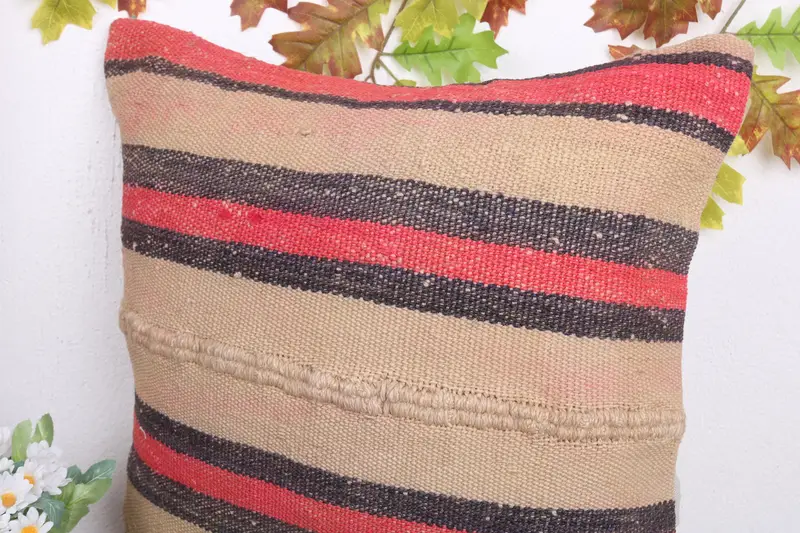 20x20 Red Pillow Cover, Interior Designer Pillow, Pillow for Couch, Bench Cushion Cover, Living Room Throw Cushion Cover, Boho Pillow, Pillow Sham - 5