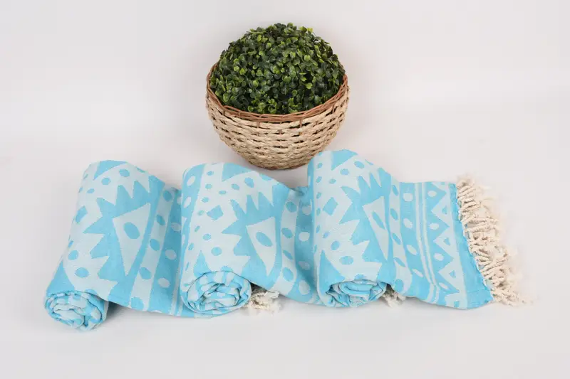 Organic Cotton Towel, Sand-free towel, Monogrammed Beach Towel, 70x40 Cotton Round Pattern Towel, Organic Turkish towel, Wedding Gift For Bride - 8