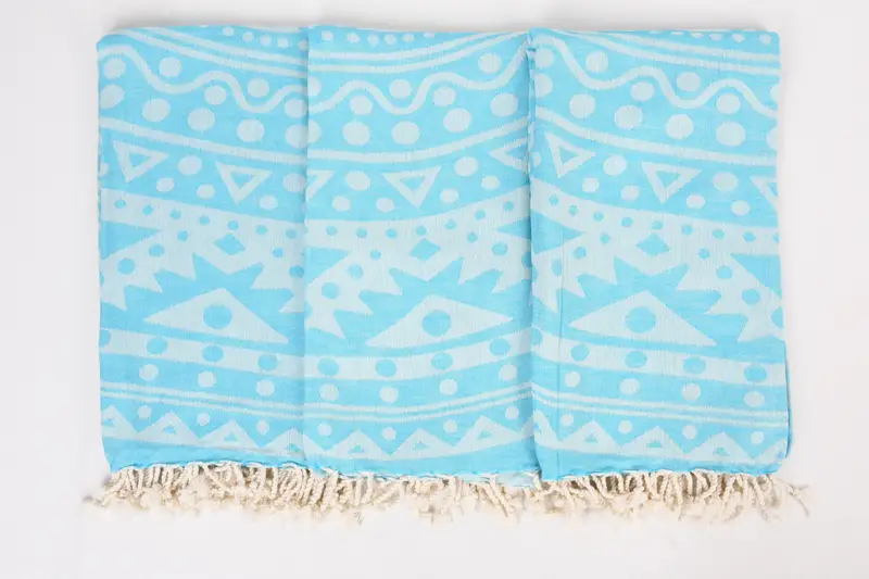 Organic Cotton Towel, Sand-free towel, Monogrammed Beach Towel, 70x40 Cotton Round Pattern Towel, Organic Turkish towel, Wedding Gift For Bride - 7