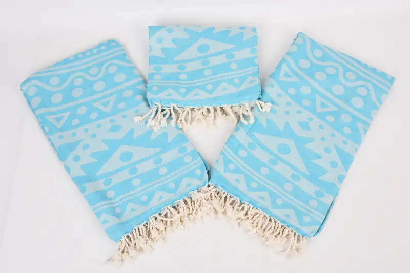 Organic Cotton Towel, Sand-free towel, Monogrammed Beach Towel, 70x40 Cotton Round Pattern Towel, Organic Turkish towel, Wedding Gift For Bride - 6