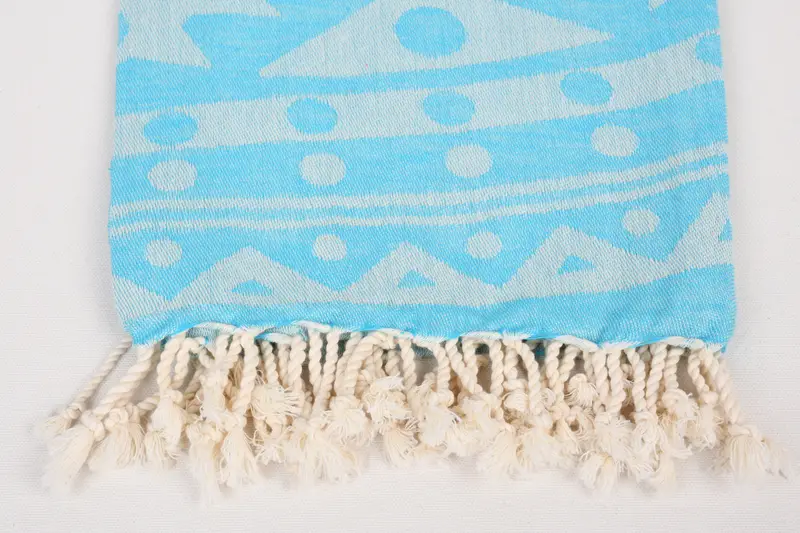 Organic Cotton Towel, Sand-free towel, Monogrammed Beach Towel, 70x40 Cotton Round Pattern Towel, Organic Turkish towel, Wedding Gift For Bride - 3