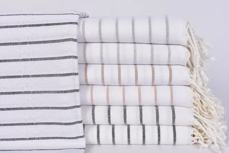 Bridal Shower Favors, Travel Towel, Custom Beach Towel, 70x40 Cotton Striped Towel, Monogram Turkish Towel, Xmas Gifts, Girls Weekend Getaways Gifts - 1