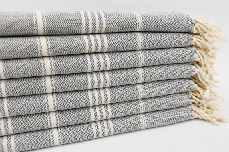 68x40 Cotton Striped Towel, Hammam towel, Turkish Towel Beach, Scarf Towel, Turkish Beach Towel Bulk, Quick-dry towel, Best Friend Christmas Gift - 2