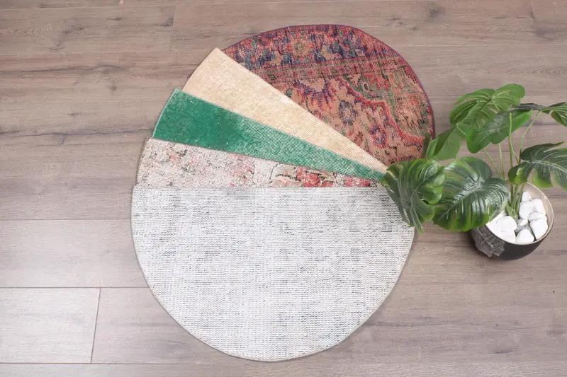 Handgewebter 18x30 Zoll großer Kelimteppich, langlebige türkische Vintage-Fußmatte