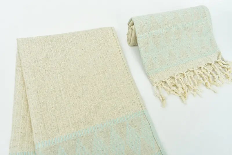 Onun için hediye, mutfak havlu, kişiselleştirilmiş el havlu, monogram mutfak havlu, Noel hediyesi, organik çay havlu, 40x20 keten Kilim Tasarım Havlu - 7