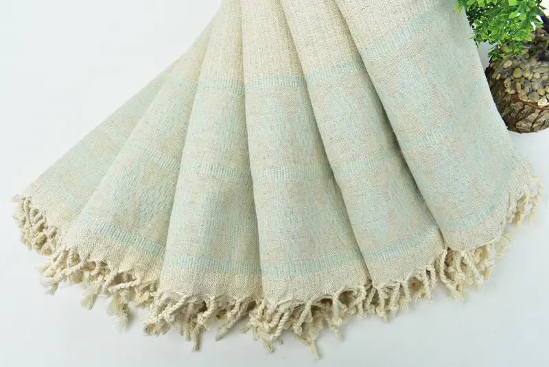 Onun için hediye, mutfak havlu, kişiselleştirilmiş el havlu, monogram mutfak havlu, Noel hediyesi, organik çay havlu, 40x20 keten Kilim Tasarım Havlu - 4