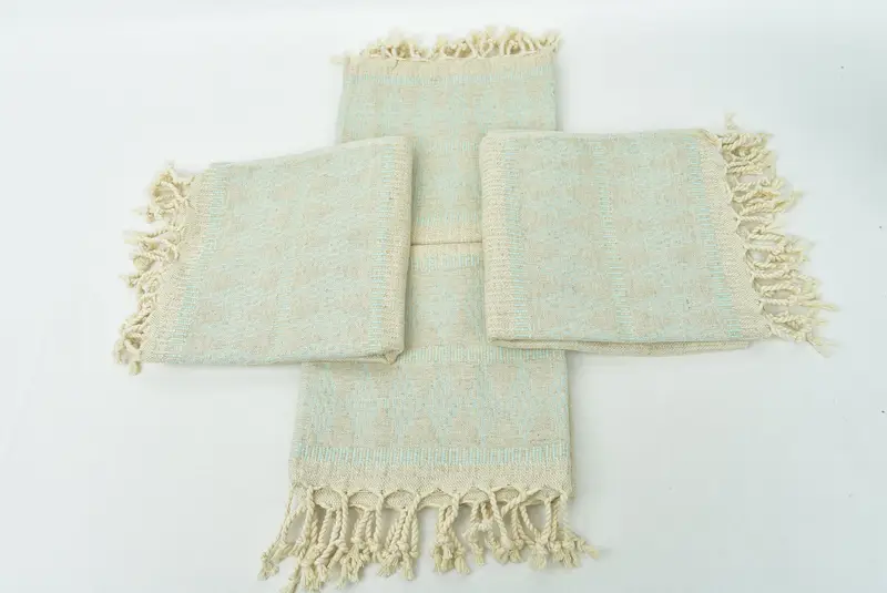Onun için hediye, mutfak havlu, kişiselleştirilmiş el havlu, monogram mutfak havlu, Noel hediyesi, organik çay havlu, 40x20 keten Kilim Tasarım Havlu - 6