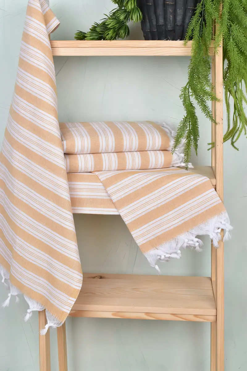 Bridesmaid Towel, Turkish Beach Towel Bulk, Cotton towel, Personalized Towel, Beach towel, 70x40 Cotton Striped Towel, Gift For Coworker - 6
