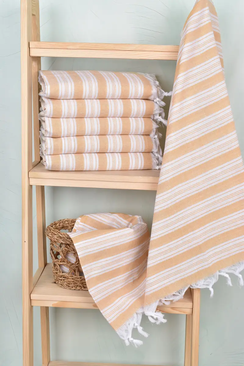 Bridesmaid Towel, Turkish Beach Towel Bulk, Cotton towel, Personalized Towel, Beach towel, 70x40 Cotton Striped Towel, Gift For Coworker - 3
