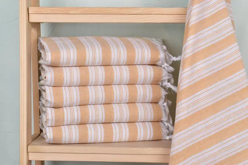Bridesmaid Towel, Turkish Beach Towel Bulk, Cotton towel, Personalized Towel, Beach towel, 70x40 Cotton Striped Towel, Gift For Coworker - 2