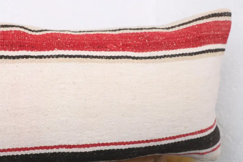 Interior Designer Pillow, One Of A Kind Pillow Cover, Turkish Kilim Pillow, Cushion Cover, 12x36 White Cushion Cover, Vintage Pillow - 5