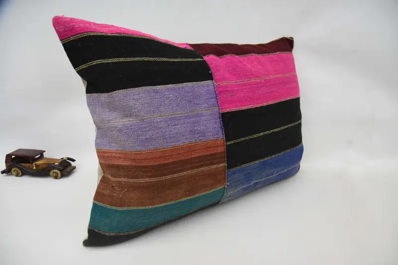 20x28 Pink Cushion Cover, Pillow Cover, Bed Pillow Sham, Home Decor Pillow, Antique Pillows, Vintage Kilim Throw Pillow, Rustic Pillow Sham - 3