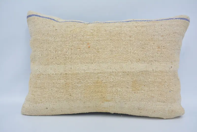 Handmade Cushion Cover, Comfy Throw Cushion, Cushion Case, Kilim Pillow Cover, Kilim Pillow, 16x24 Beige Pillow Sham, Handmade Kilim Cushion - 1