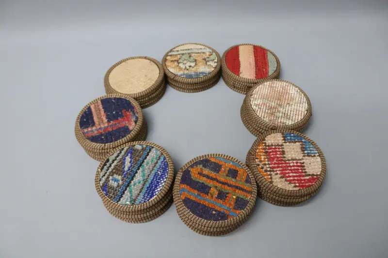 Posavasos redondo bohemio, posavasos de decoración de mesa único