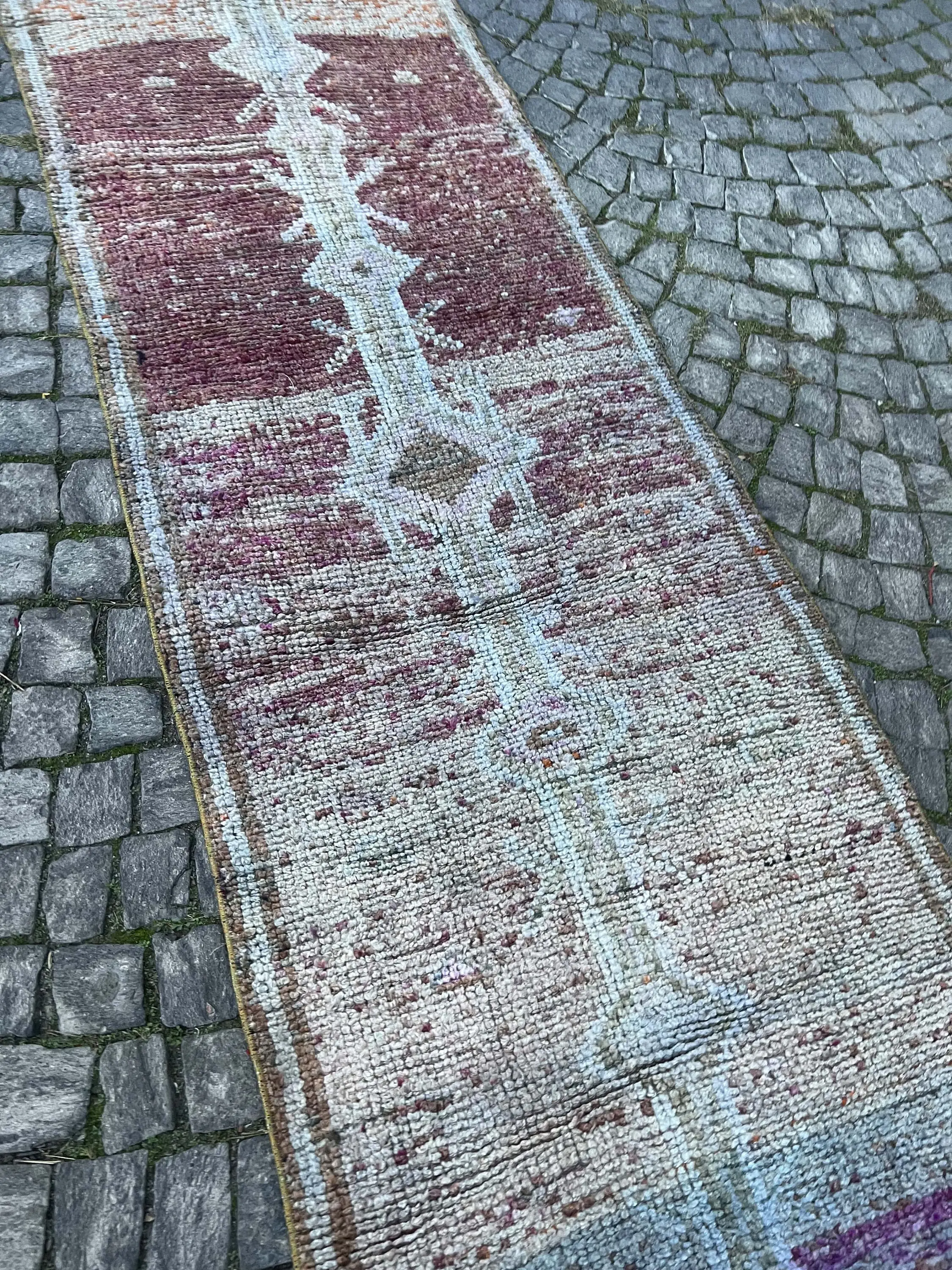 Turkish Rug, Runner 2.9x10 ft Rug, Herki Red Oriental Rug - 1