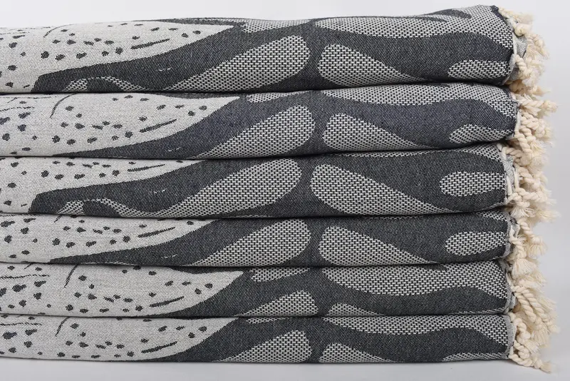 Memorial Gift, Personalized Gifts, Girl Trip Party Favor, Woven Blanket, Gift For Wedding Day, 100x92 Cotton Whale Design Towel, Throw Blanket Couch - 3