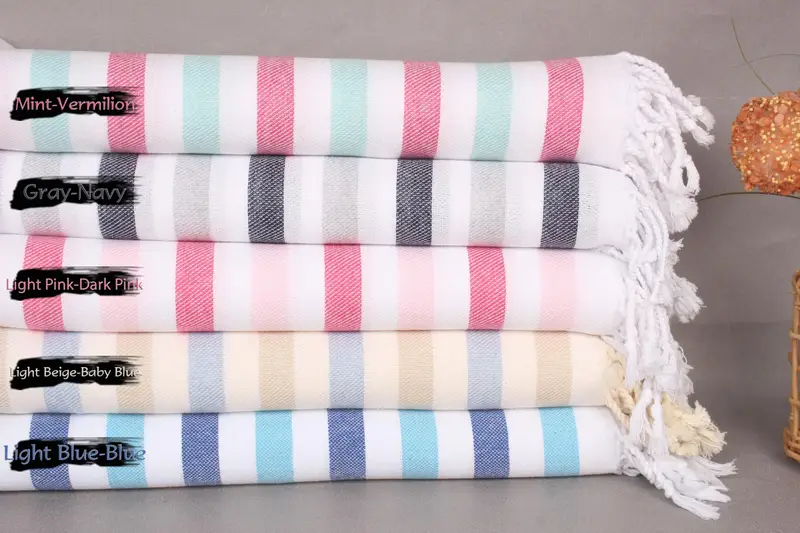 70x40 Cotton Striped Towel, Wedding Favors, Maid Of Honor Gift, Custom Wedding Gift, Large Turkish Towel, Cancun Bachelorette Party Gift Ideas - 1
