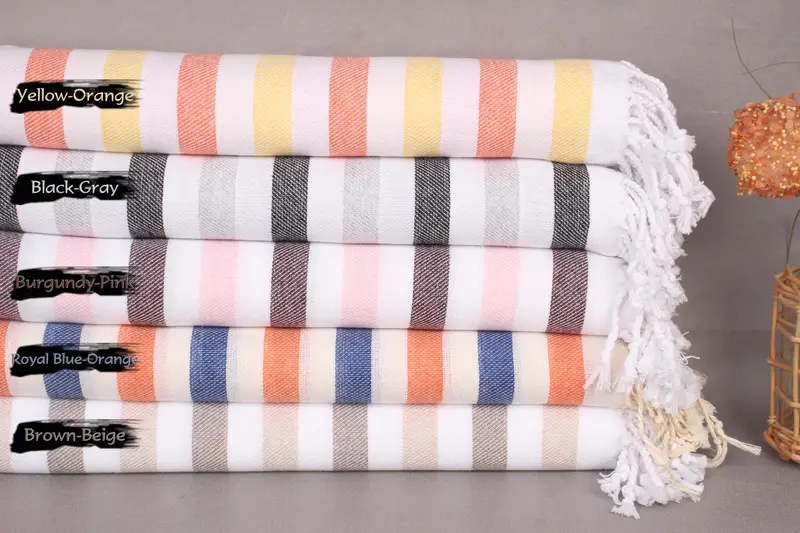70x40 Cotton Striped Towel, Wedding Favors, Maid Of Honor Gift, Custom Wedding Gift, Large Turkish Towel, Cancun Bachelorette Party Gift Ideas - 2