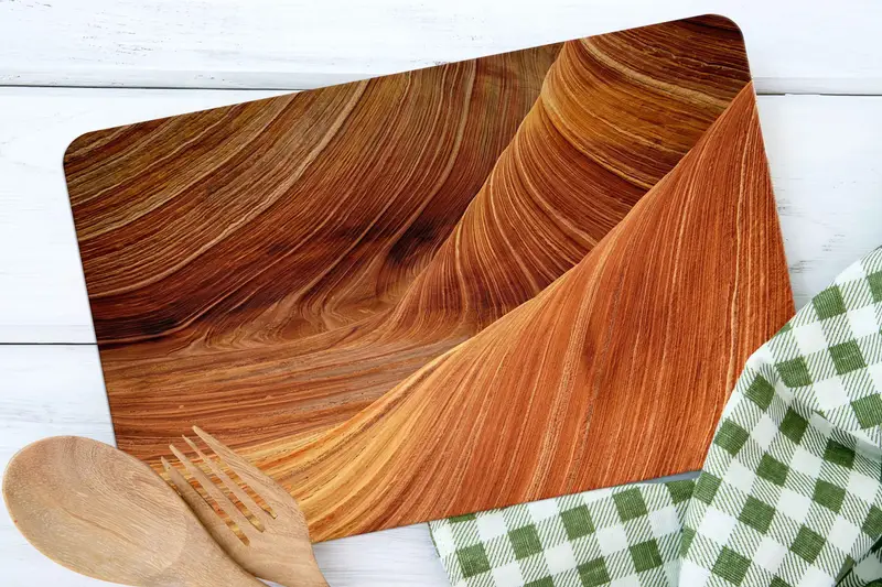 Desertscape ガラスまな板: モダン、安全、衛生的