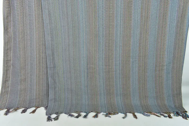 Turkish Blanket, Woven Throw Blanket, Valentine Day Gift For Her, Decorative Blanket, 90x88 Cotton Colorful Diamond Towel, Wedding Gift Ideas - 7
