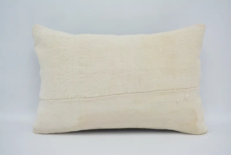Pillow Case, Decorative Throw Pillow Case, Boho Pillow Sham Cover, 16x24 White Cushion Cover, Pillow for Couch, Turkish Pillow - 1