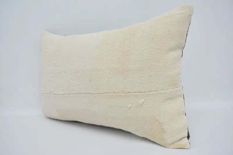 Pillow Case, Decorative Throw Pillow Case, Boho Pillow Sham Cover, 16x24 White Cushion Cover, Pillow for Couch, Turkish Pillow - 4