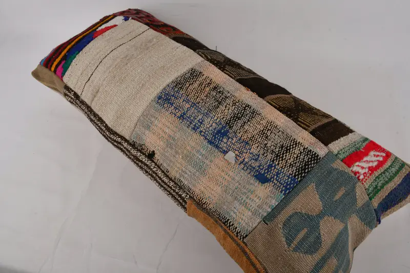 Aztec Pillow, Throw Kilim Pillow, Gift Pillow, Vintage Pillow, Neutral Pillow Case, Pillow Case, 16x36 Brown Pillow Sham, Boho Throw Pillow Sham - 6