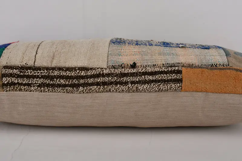 Aztec Pillow, Throw Kilim Pillow, Gift Pillow, Vintage Pillow, Neutral Pillow Case, Pillow Case, 16x36 Brown Pillow Sham, Boho Throw Pillow Sham - 5