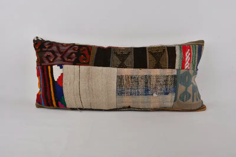 Aztec Pillow, Throw Kilim Pillow, Gift Pillow, Vintage Pillow, Neutral Pillow Case, Pillow Case, 16x36 Brown Pillow Sham, Boho Throw Pillow Sham - 1