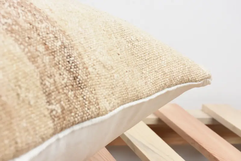 Knitted Pillow Cover, 24x24 Beige Cushion Cover, Home Decor Pillow, Neutral Cushion Case, Handmade Kilim Cushion, Vintage Pillow, Pillow Case - 7