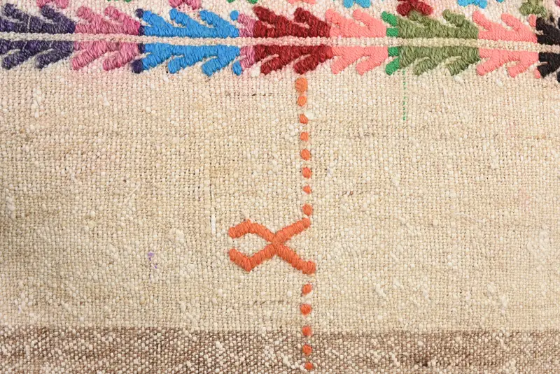 Knitted Pillow Cover, 24x24 Beige Cushion Cover, Home Decor Pillow, Neutral Cushion Case, Handmade Kilim Cushion, Vintage Pillow, Pillow Case - 3