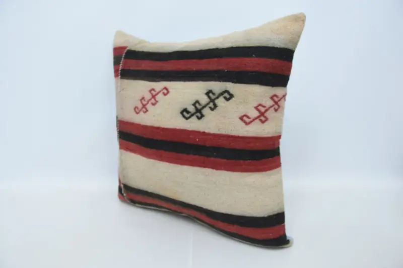 Retro Throw Cushion Cover, Pillow, Turkish Kilim Pillow, Gift Pillow, Tapestry Pillow Sham, Throw Kilim Pillow, 28x28 Beige Pillow Case - 4