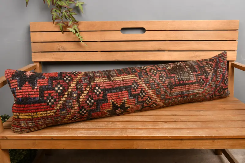 Auténtica almohada de tiro del suroeste tejida a mano, almohada vintage bordada