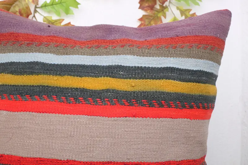 Kilim Pillow, 20x20 Blue Cushion Cover, Pillow for Couch, Ethnical Kilim Rug Pillow, Outdoor Throw Pillow, Pillow, Turkish Corner Cushion Cover - 5