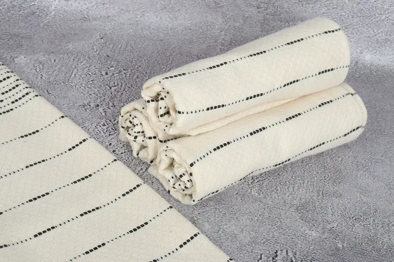 Monogram Towels, Beach Theme Wedding Gift, Bathroom Towels, Small Bath Towels, Monogram Kitchen Towel, 36x18 Cotton Striped Design Towel, Home Gift - 8